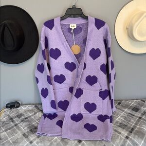 BiBi Lavender Knit Cardigan